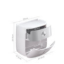 Toilet Paper Double Roll Holder Tissue Bathroom Wall Mounted Storage Hook Shelf Storage Baskets