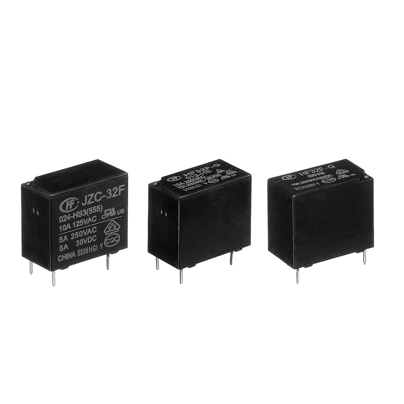 5Pcs HF32F-JZC-32F- 005 012 024-HS3 Relay Module 10A 4Pin