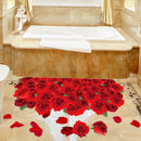 Miico FX82024 3D Rose Decorative Sticker Floor Sticker Bathroom Sticker Wall Sricker Removable Sticker