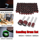 115Pcs 60 120 320 Grit Sanding Band Sanding Drum Sleeve Set Abrasive Tools