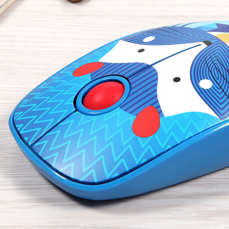 FD V8 Portable 2.4GHz Wireless Mouse Cute Cartoon Home Office Power Saving Silent Mouse 1000DPI Gaming Mouse for Windows 7 / 8 / 10 / Vista XP Mac