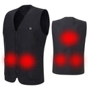 Men Women Electric Heating Vest Jacket USB Charging Winter Warm Heated Coat 3 Gears Temperature
