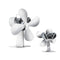 203CFM 1000RPM Stove Fan Fireplace Fan 15-18DB Ultra Quiet Fireplace Heat Fan Powered Wood Stove Fan Wood Burning Eco Fan for Efficient Heat Distribution