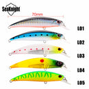 SesKnight SK040 5pcs/lot 9.5g 70mm Sinking Fishing Lure Minnow Fishing Hard Baits VMC Hook Salt Water