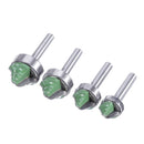 Drillpro 4Pcs 8mm Shank Bearing Shank Double Roman Ogee Edging Router Bit Milling Cutter for Wood Line Knife