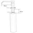 Silver Stainless Steel Liquid Soap Dispenser Sink Soap Box Bottle for Kitchen or Bathroom