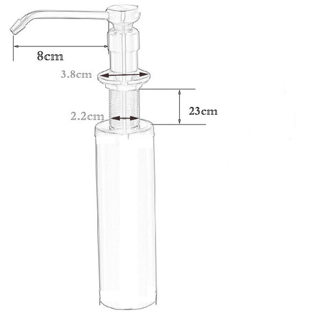 Silver Stainless Steel Liquid Soap Dispenser Sink Soap Box Bottle for Kitchen or Bathroom