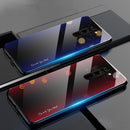 Bakeey Carbon Fiber Gradient Color Tempered Glass Protective Case for Xiaomi Redmi  Note 8 Pro