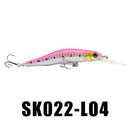 SeaKnight SK022 1PC 9g 80mm 0-1.5m Depth Minnow Fishing Lure BKK Hooks Fishing Hard Baits
