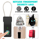 Portable USB Rechargeable Electronic Lock Anti-Theft Security Fingerprint Lock Luggage Lock Smart Waterproof Suitcase Padlock Fast Recognition