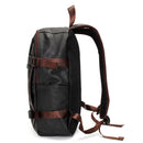 Men Vintage PU Leather Zipper Laptop Travel School Outdoor Backpack Bag Rucksack