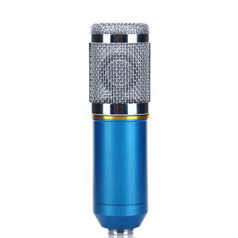 Metal Noise Canceling HD Sound Shockproof Live Broadcast Recording 3.5mm Condenser Microphone