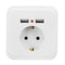 Excellway 250V 2.4A Dual USB Ports Wall Socket Switch Charger EU Plug Mount Power Adapter Outlet Panel