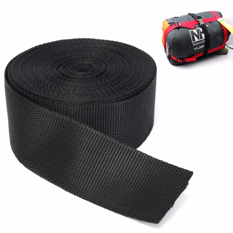 5cmx10m Black Nylon Fabric Webbing Tape For Making Strapping Belting Bag Strap