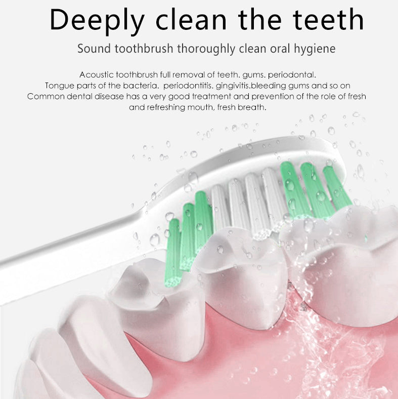 Loskii PA-189 Rechargeable Ultrasonic Vibration 5 Clean Modes Toothbrush Electric Toothbrush Dental