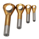 Drillpro 4pcs Countersink Deburring Bit Set Titanium Coated Chamfering Drill Oblique Hole Chamfer