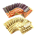 Gold Plastic Coated Playing Cards Poker Game USA National Flag Style