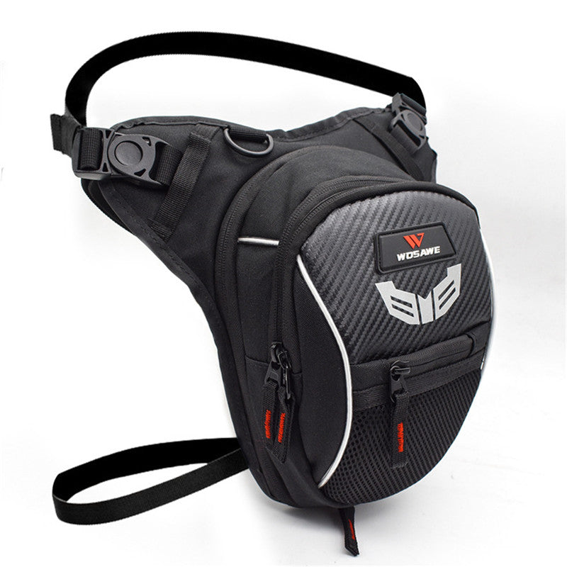 WOSAWE Motorcycle Bag Shoulder Leg Pocket Travel Expansion Racing MB03 Black