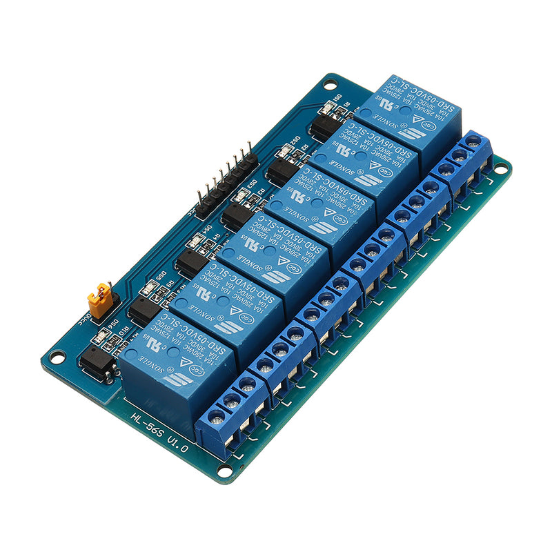 BESTEP 6 Channel 5V Relay Module With Optocoupler Protection Low Level Trigger
