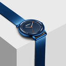 BIDEN 0208 Mesh Steel Band Men Wrist Watch Casual Style Quartz Watches