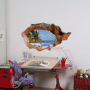 3D Beach Wall Decals 38 Inch Removable Sea Wall Art Stickers Home Decor