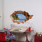 3D Beach Wall Decals 38 Inch Removable Sea Wall Art Stickers Home Decor