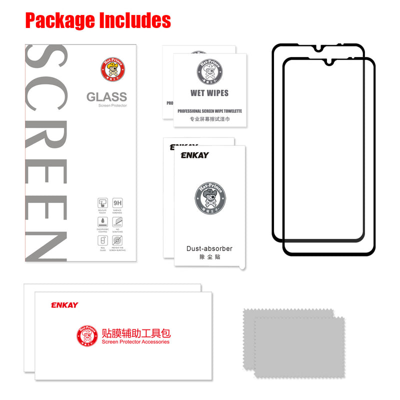 2PCS Enkay Anti-explosion HD Full Glue Adsorption Soft Tempered Glass Screen Protector for Xiaomi Mi9 Mi 9 / Xiaomi Mi9 Mi 9 Transparent Edition