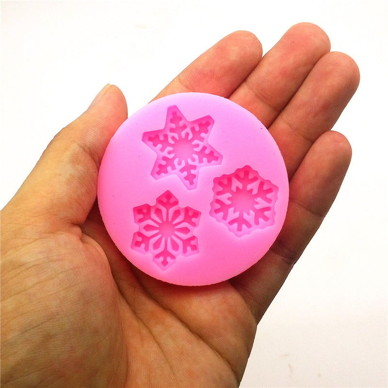 Christmas Tree Snowflake Snowman Leaf Decoration Christmas Gift Packs Series Fondant Cake Mold