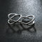 Trendy Simple Style Double Ring Elegant Special Zircon Women Attach Ring