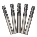 5pcs 6mm Head 4 Flute Tungsten Steel End Mill Cutter