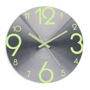 Luminous Wall Clock Number Quartz Hanging Clocks Glow In The Dark Bedroom Decor