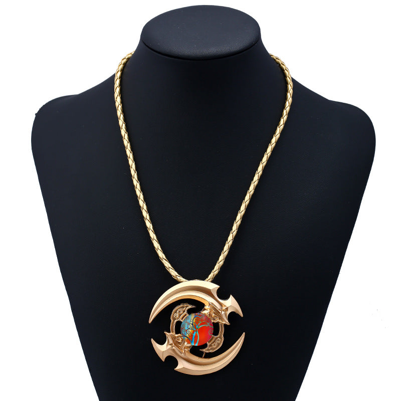 Unisex Fidget Spinner Necklace Twine Pendant Necklace for Men Women
