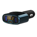 Bakeey 18W PD Dual USB bluetooth Intelligent Digital Display Fast Charging FM Transmitter Car Charger Hands Free Call MP3 Player For iPhone 8 Plus XS 11Pro Huawei P30 Mate 30 5G