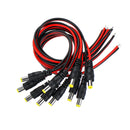 10Pcs Male DC Power Supply Plug Jack Connector Copper Core 5.5x2.5mm Weld-free