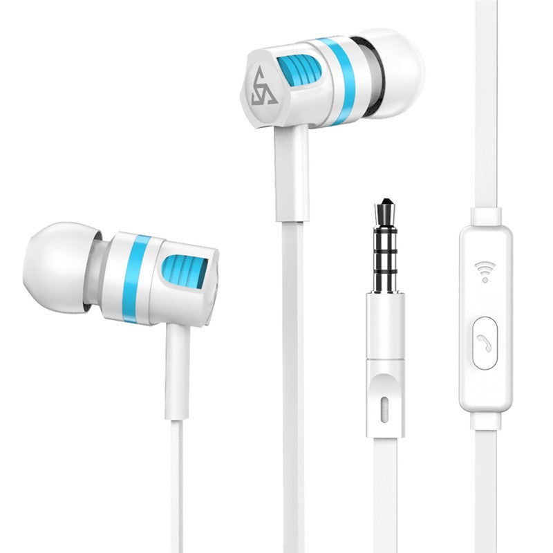PTM T2 3.5mm In-Ear Wired Headset Super Bass Sport Handsfree Earphone With Mic for Phones PC MP3