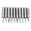 Drillpro 10pcs 4mm CR-V Screwdriver Bit Set Phillips Slotted Torx Batch Head Bit Mobile Phone Repair Tool