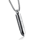 Punk Stainless Steel Bullet Chain Lord's Prayer Cross Letter Necklace for Men