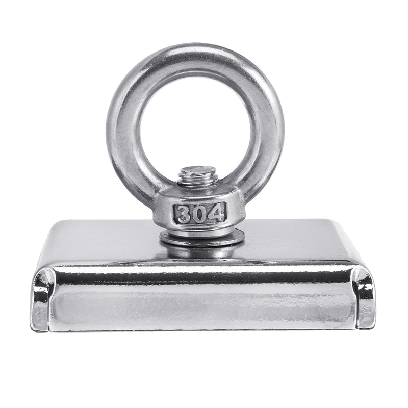 300KG D75 Super Fishing Recovery Block 304 Magnet Eyebolt Ring Metal with 10M Rope