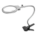 Magnifier LED Light Magnifying Glass w/ Clamp Lamp Flexible Clip on Desktop