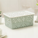 Bakeey Hollow Plastic Storage Baskets Rectangular Desktop Snack Bathroom Cosmetics Sundry Storage Box For Home