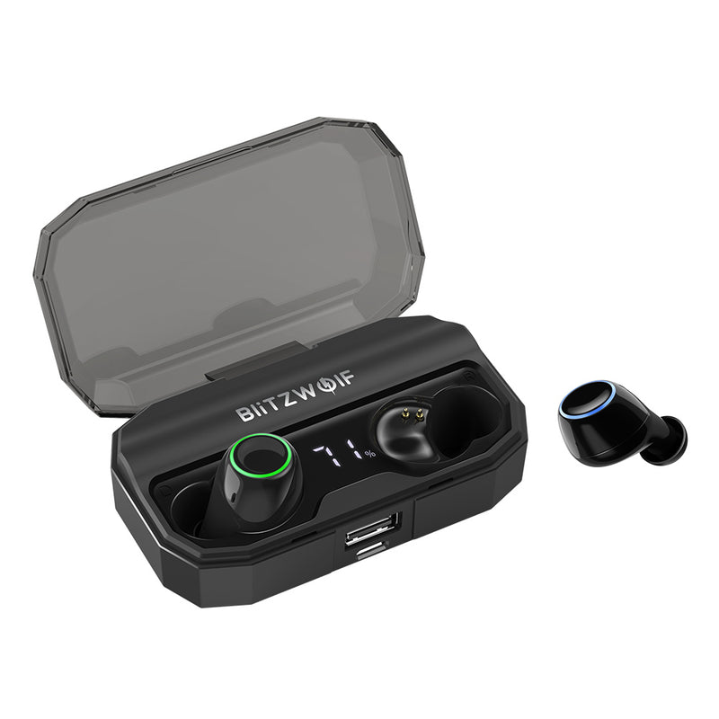 BlitzWolf BW-FYE3S True Wireless bluetooth 5.0 Earphone Digital Power Display Smart Touch Bilateral Call Headphone with 2600mAh Charging Box