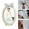 6 Inch Oval Photo Frame Crystal Bow Pearl Home Decor Christmas Gift Picture Frame