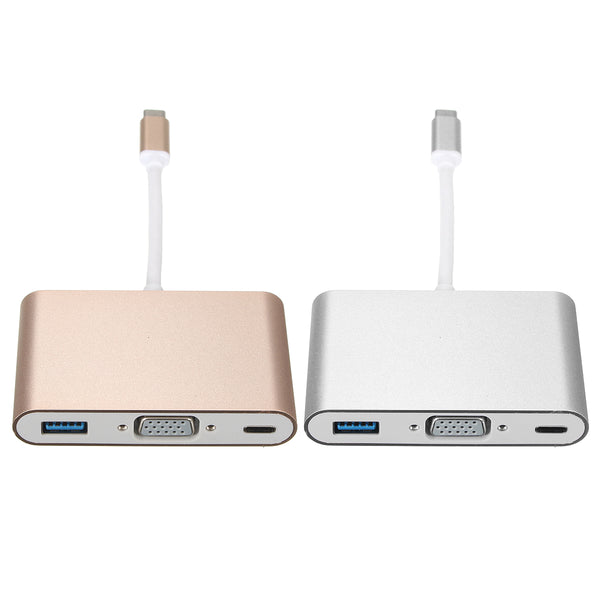 USB 3.1 type C to VGA Monitor USB 3.0 Type C Female Charger Adapter Converter for Macbook
