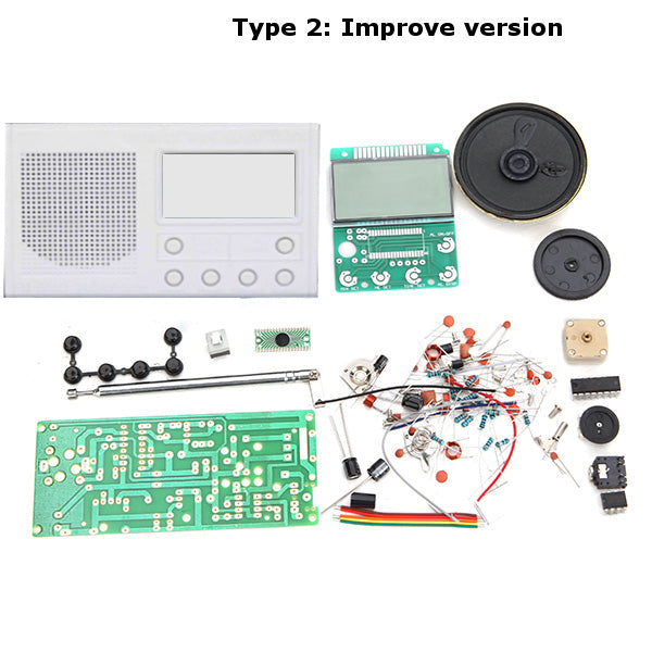 Geekcreit DIY 3V FM Radio Kit Electronic Learning Suite Frequency Range 72MHz-108.6MHz