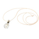 Retro Vintage Dry Flower Light Bulb Pendant Chain Necklacee