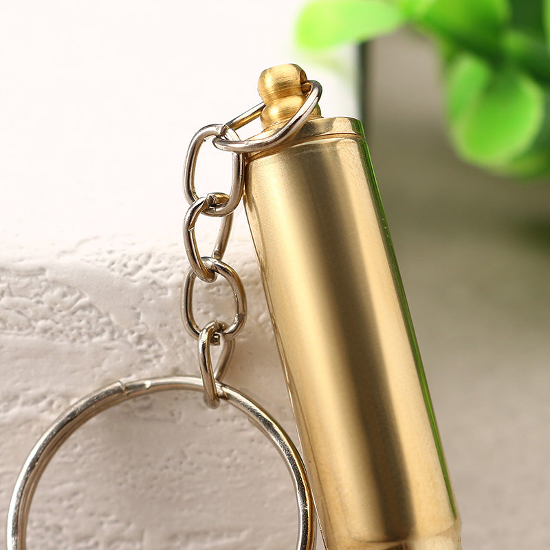 Bullet Pendant Key Chain Alloy Ear Pick Key Ring Gift