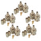 Excellway 10 Sets BNC Plug Crimp Connectors Adapter for RG58 RG-58 Coax Male Antenna Cable