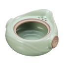 Handmade Chinese Travel Tea Pot Ru Kiln Kung Fu Tea Set Ceramic Teacup Carry Bag