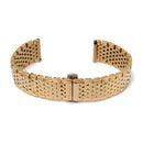 18mm Black Silver Gold Stainless Steel Solid Nine Bead Watch Band