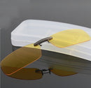 Polarized Clip On Sun Glassess Sun Glassess Driving Night Vision Lens For Metal Frame Glasses